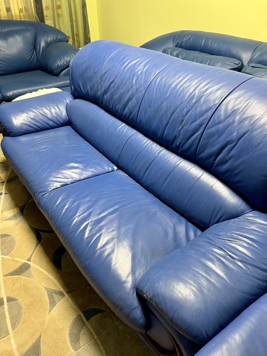 Set canapele piele, canapea, fotolii, fotoliu, otoman