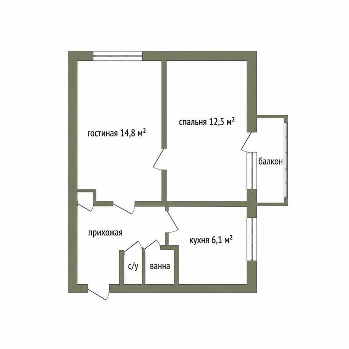 Продажа 2-комнатной квартиры в районе КСК
