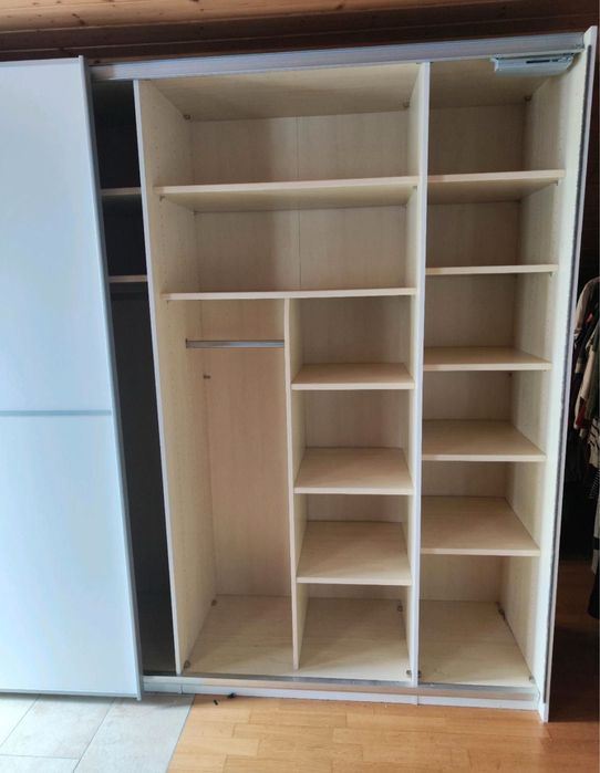 Dressing/Dulap 315/222/69 cm 2 usi culisante oglinda/alb