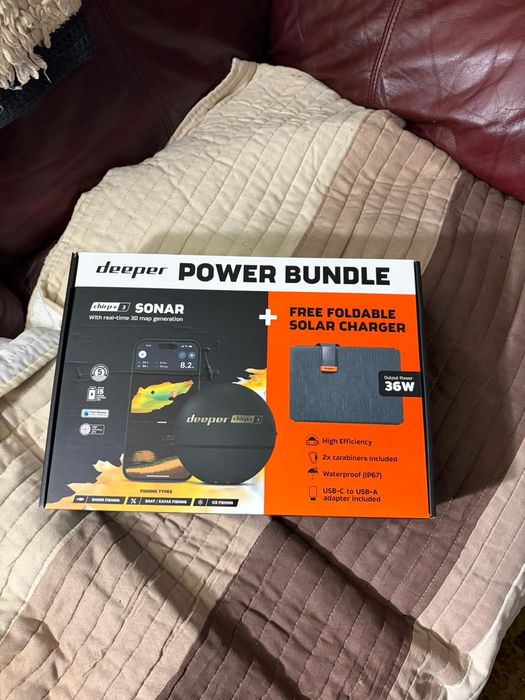 Sonar pescuit Deeper Smart Sonar Chirp+ 3 cu GPS și panou solar pliabi