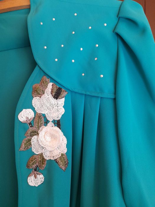 Blazer dama gala-nunta cu broderie de matase aplicata XL XXL