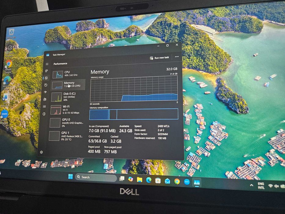 Dell Latitude 5500 – i7-8665U, 32GB RAM, SSD NVMe, GPU dedicat AMD Radeon 540X