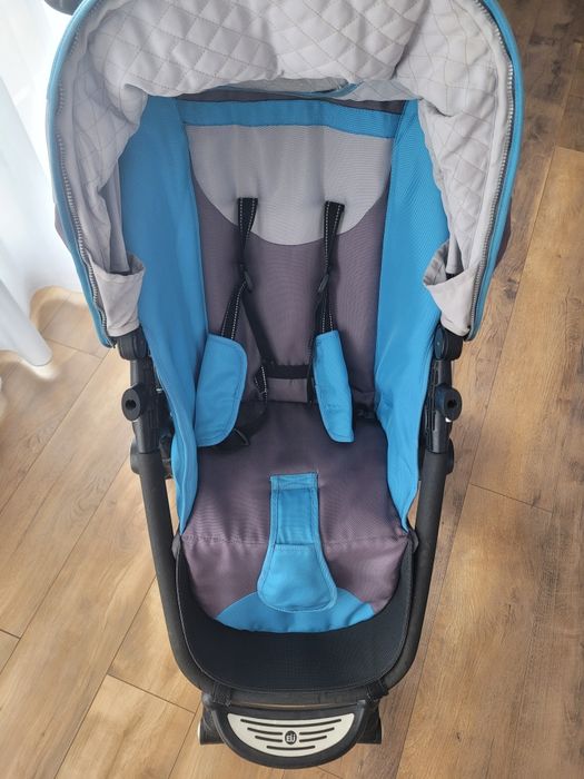 Cărucior 2 în 1 GbX Travel System – Albastru/Gri – Stare Bună