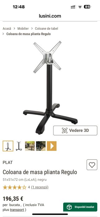 Picioare masa / Baza metalica