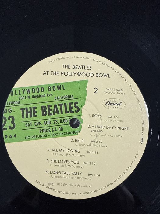 Vinil The Beatleas at the Hollywood Bowl