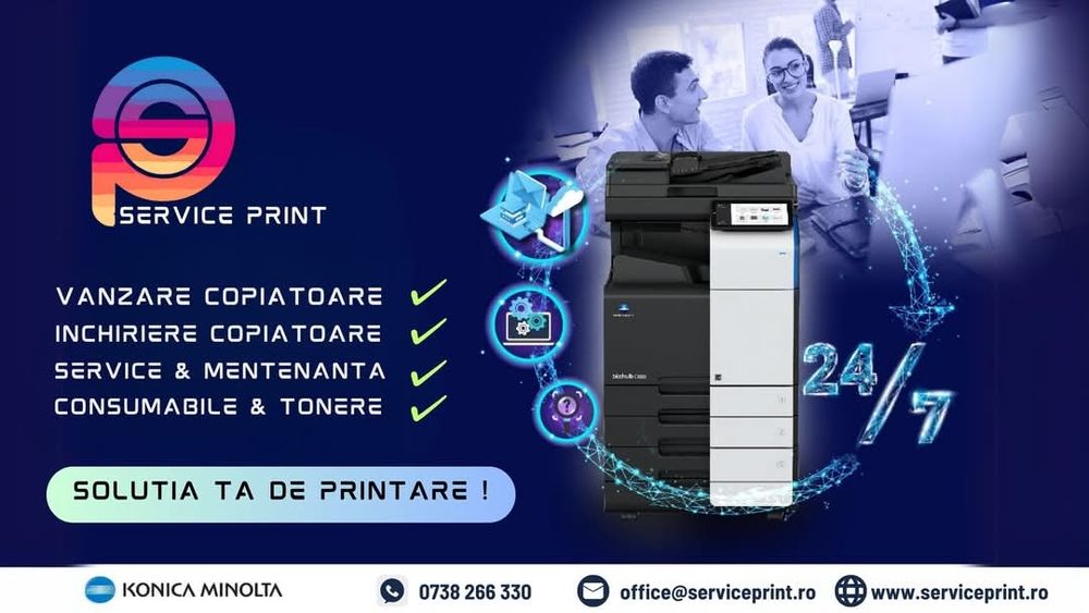 Închirieri Copiatoare A3/Imprimante A4 Office Konica Minolta