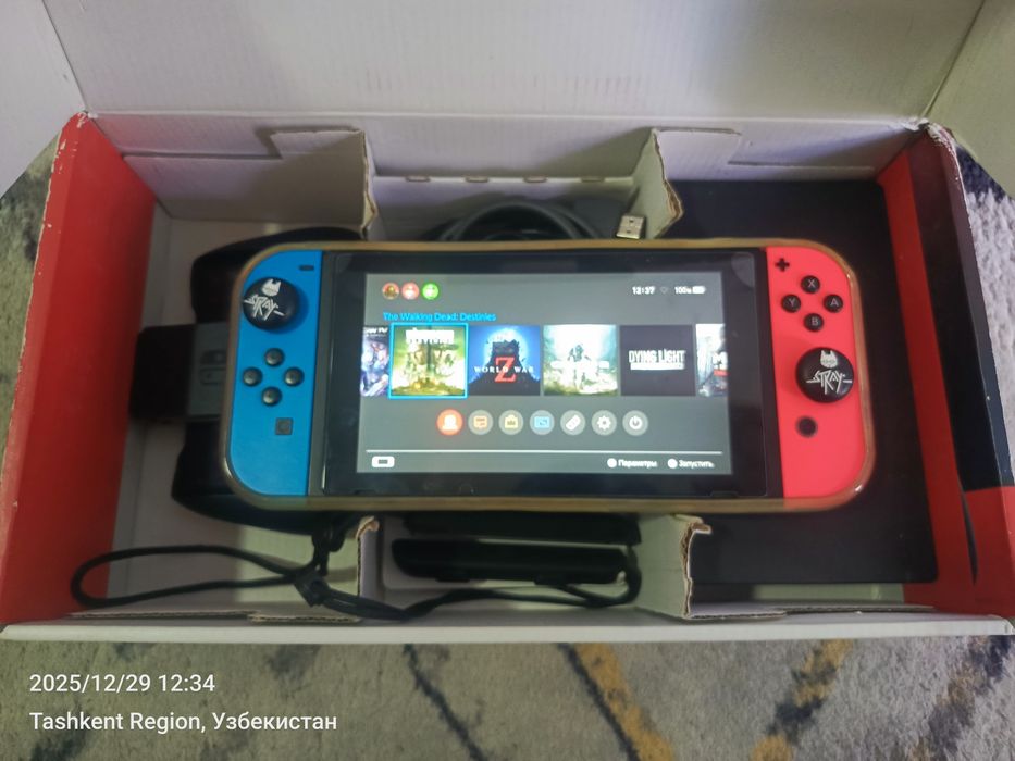 Nintendo switch чипованный 64+128гб полный комплект