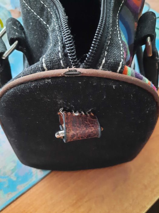 Дамска арт чанта с къси дръжки