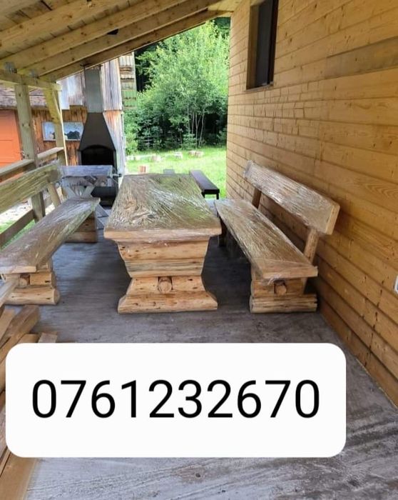 Mese cu banci pentru gradina