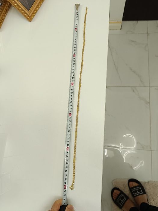 Lanț plus brățară de aur de 14 k