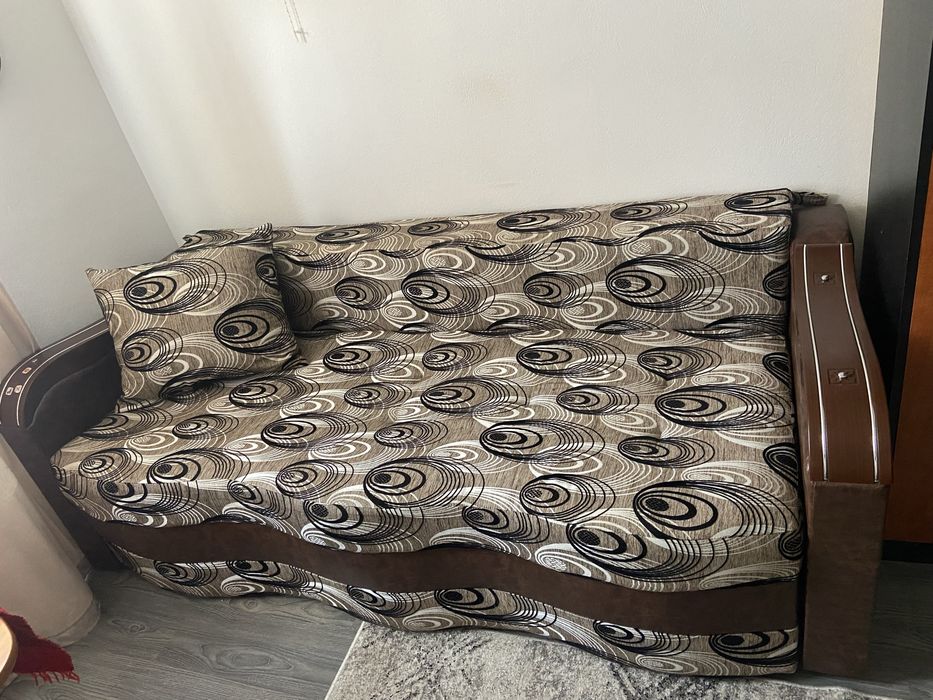 Canapea extensibila maro