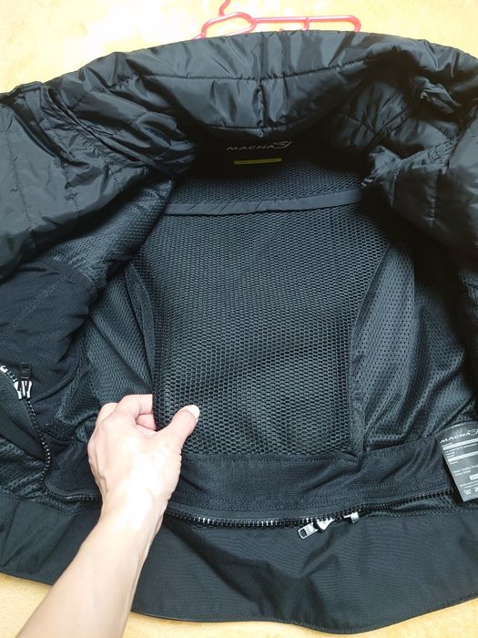 Geaca moto Macna XL (real M) piele, protectii