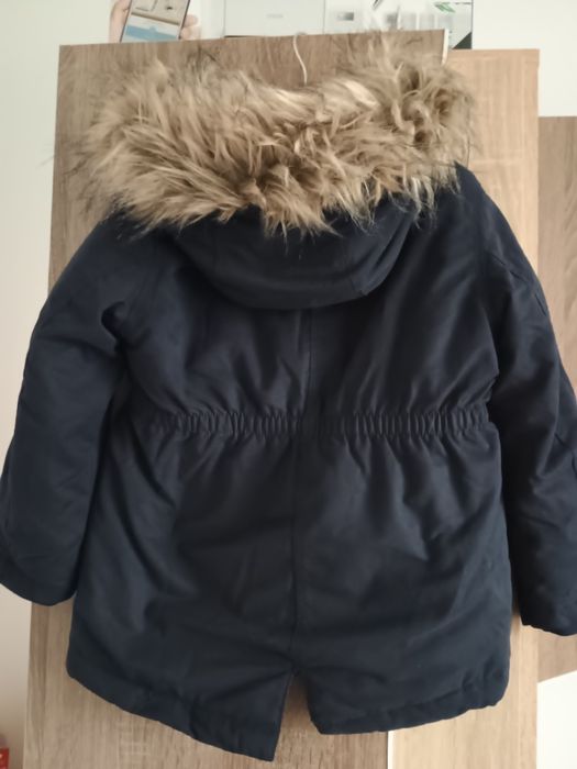 Geacă parka vătuită H&M, bleumarin, măr. 116