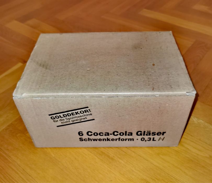 Винтидж немска стъклена чаша Coca-Cola „Trink Coca-