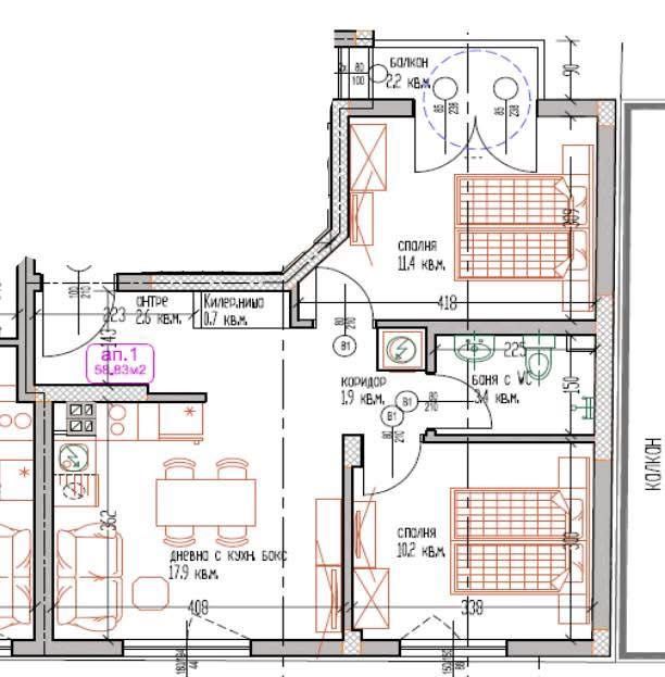 Продава се Тристаен апартамент в Варна, Лятно кино Тракия - 75 кв.м за 2334 €/кв.м - Снимка #1