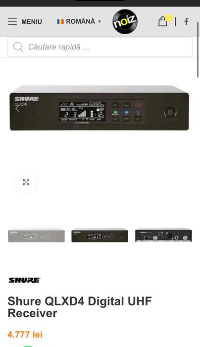 Vand risiver Shure QLXD4 ( Made in Mexico )