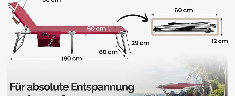 Сгъваем алуминиев шезлонг Ibiza- НОВ