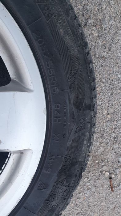 4бр Алуминиеви джанти със зимни гуми  за Мерцедес 16цола