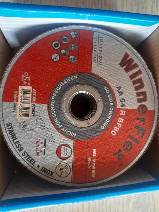 Pânze flex pentru fier si inox.  Winner Flex 125×1,0x22