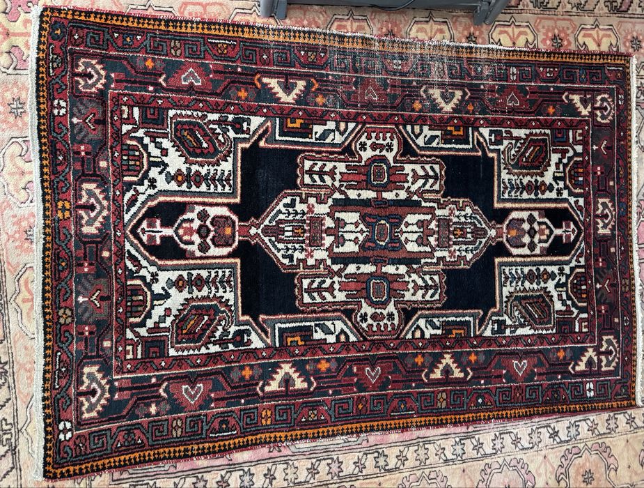 Splendid covor persan iranian Zanjan Samaveri, circa 60 ani vechime, 130 x 200 cm