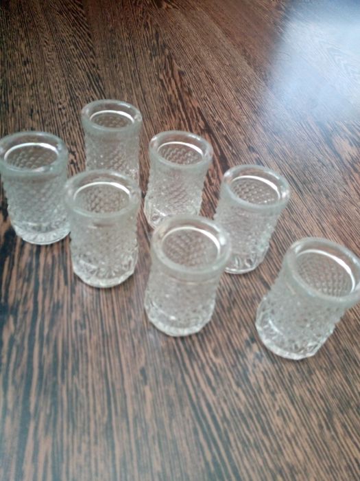 Комплект високи кристални ръчно гравирани чаши за шампанско/ за уиски