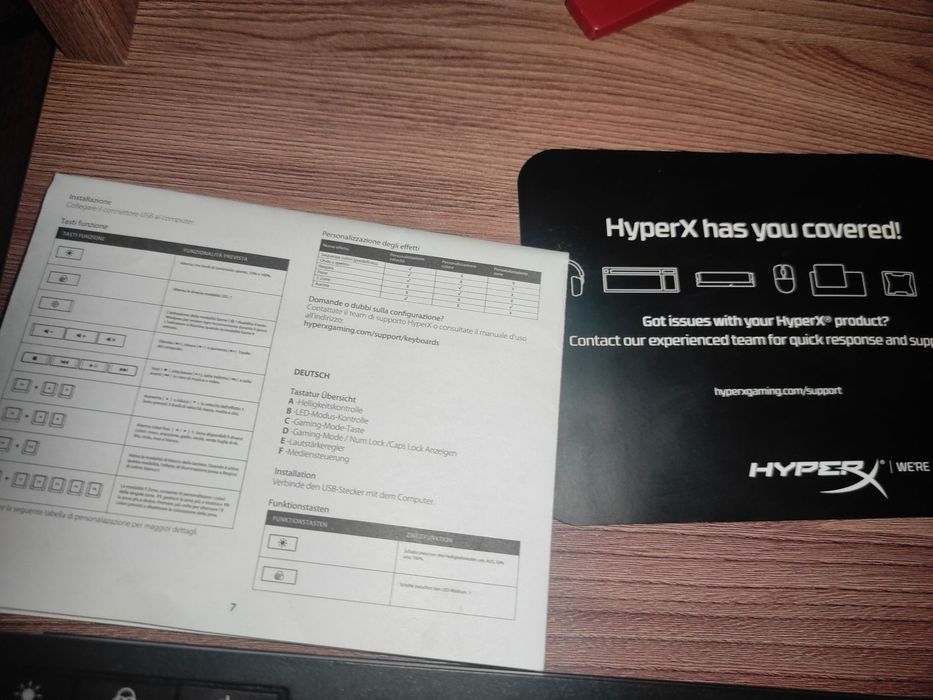 Клавиатура HyperX Alloy core RGB