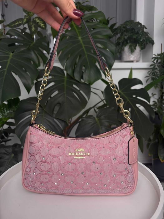 Geanta Coach roz cu pietre