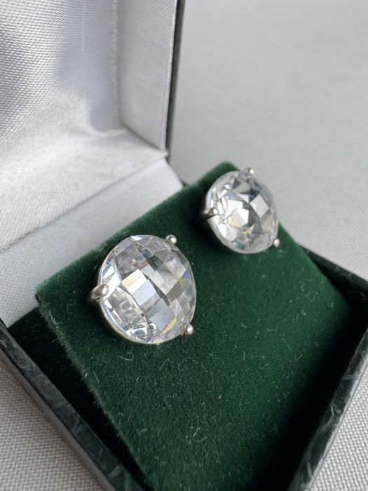 Cercei din argint si cubic zirconia