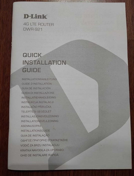 Router wireless D-Link DWR-921 cu slot SIM card, LTE 4G