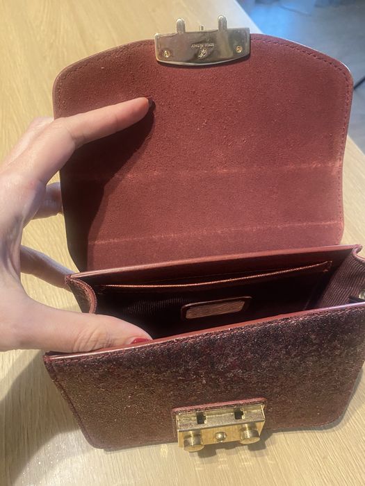 Чанта Furla цвят червен