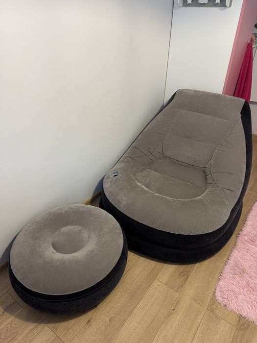 Надуваем пуф диван + табуретка Intex