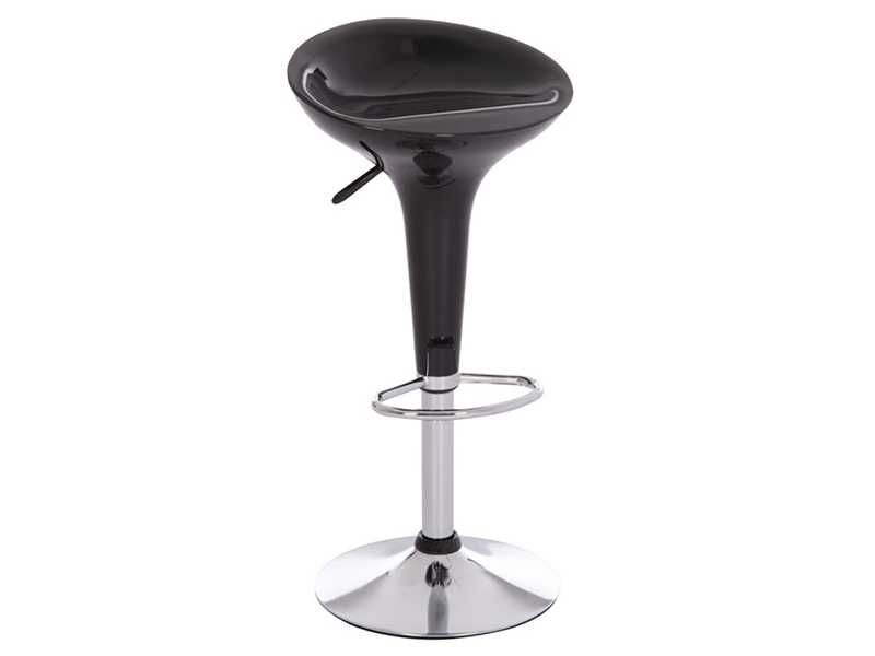 Бар стол, Daisy, Черен, Бял, Червен, Пластмаса, 44х38х85см.