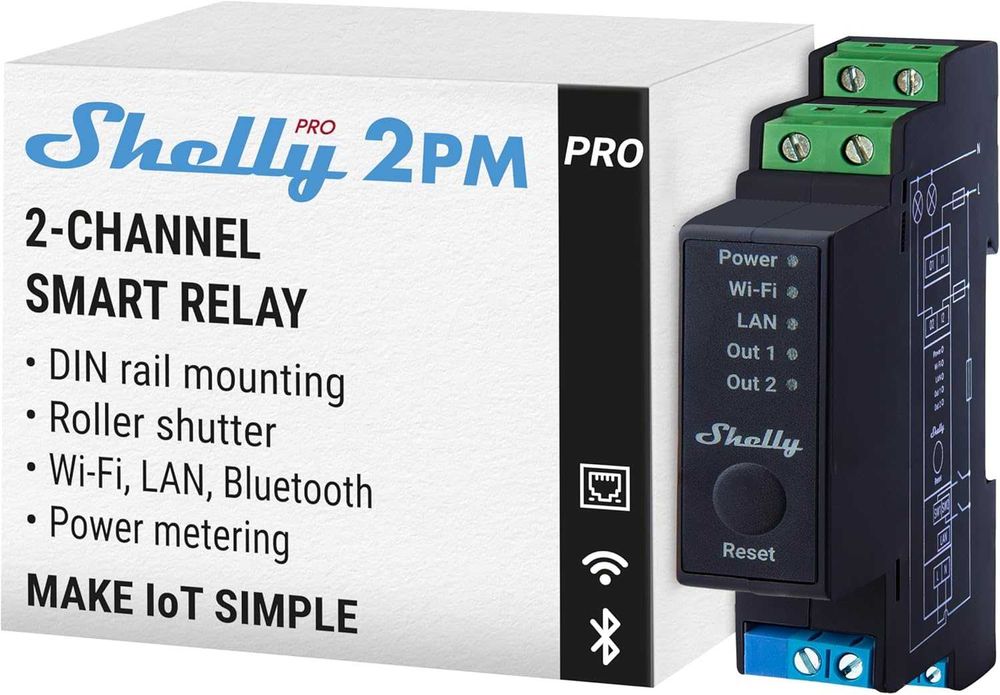 2 releu inteligent Shelly Pro 2PM