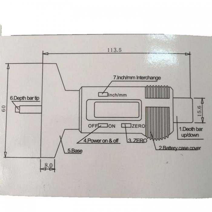 Дълбокомер за гуми - 182493