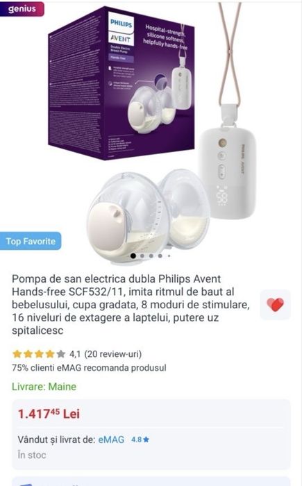 Pompa san Philips AVENT 6 cupe