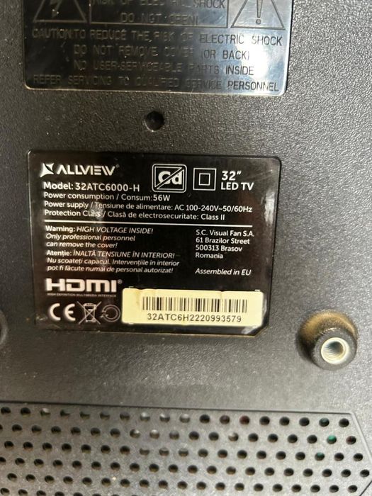 Televizor Allview LED 32ATC6000-H, 81 cm, HD, Clasa E -D-