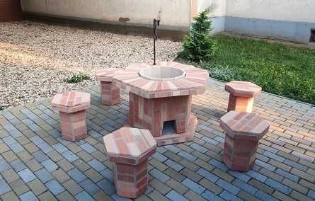 VATRĂ PENTRU CEAUN – STIL RUSTIC  (model mic, formă rotundă)