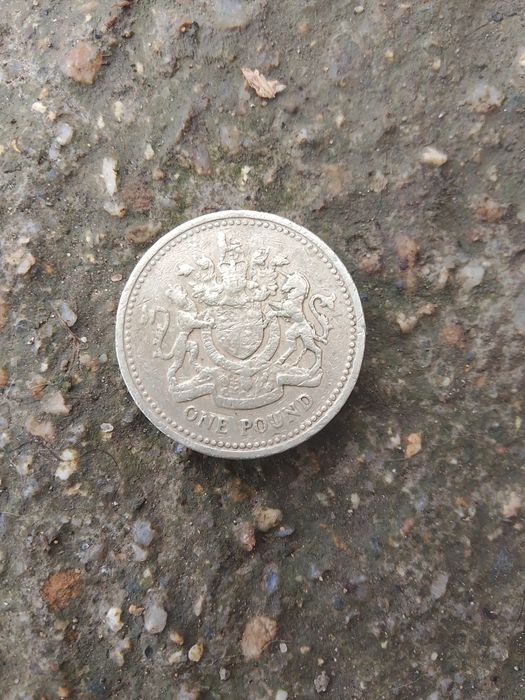 Английска сребарна монета 1 паунд 1983