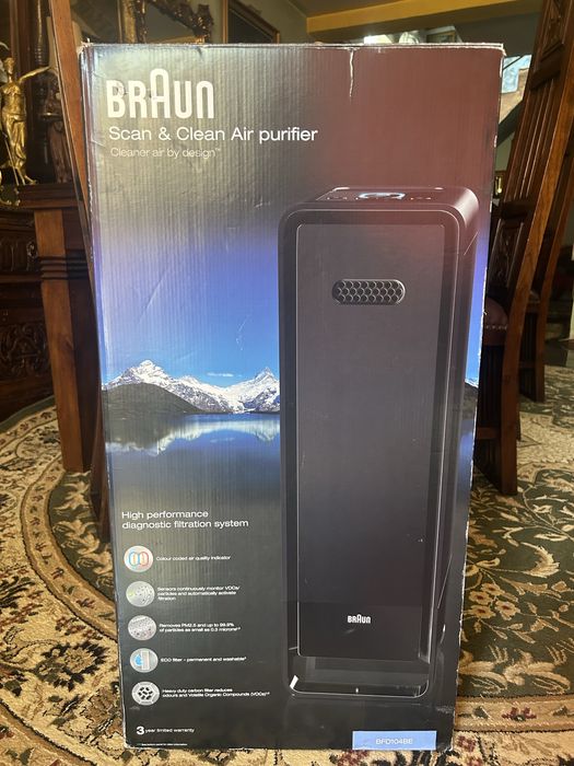 Purificator aer - Braun SensorAir™ Air Purifier High Performance Diagnostic Filtration System Negru