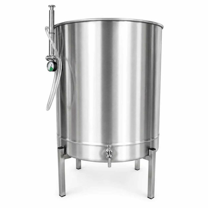 Butoi (cisterna) INOX cu capac flotant 150 L si camera din silicon, cadou robinet din INOX