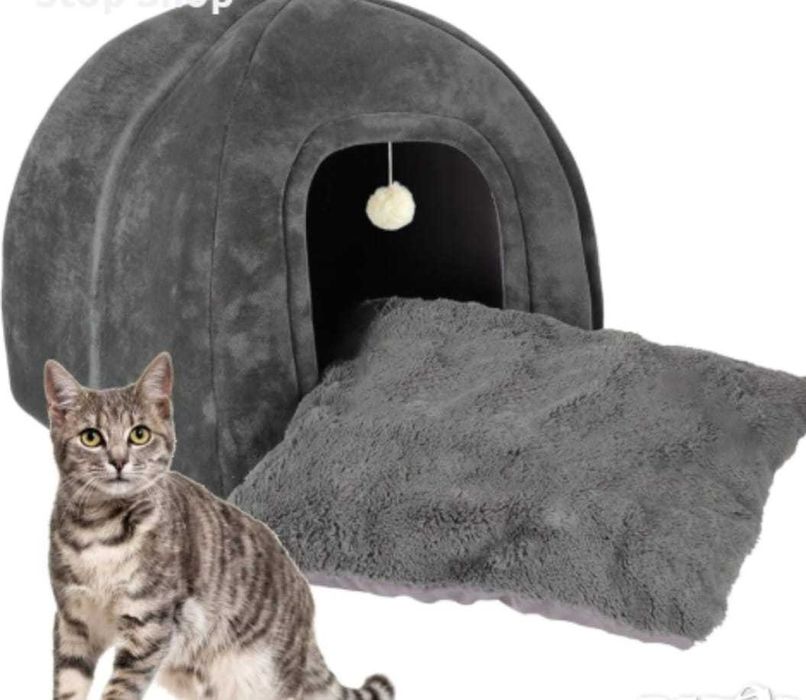 Нова къща за вашия любимец ,в комплект с мека възглавничка!