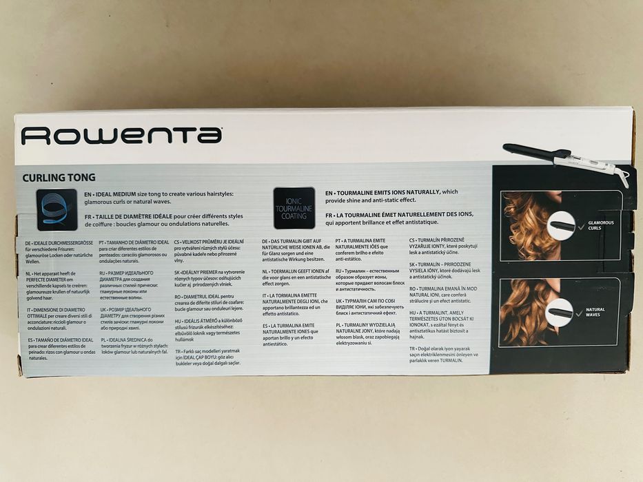 Идеални къдрици с маша за коса Rowenta CF3229F0 турмалиново покритие