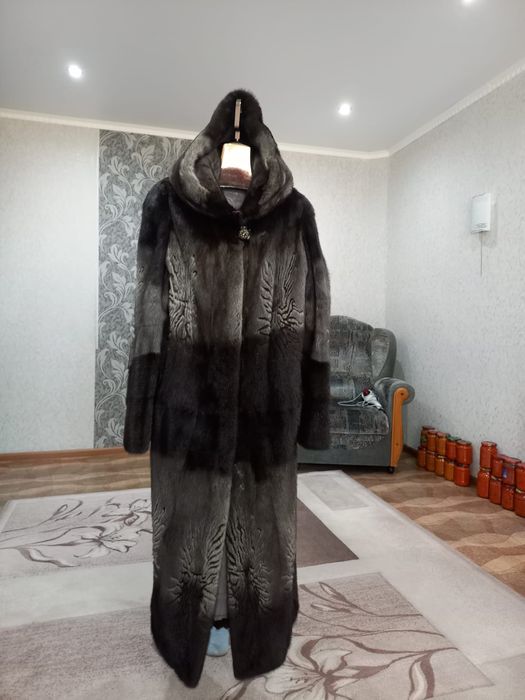 Норковая шуба цельная