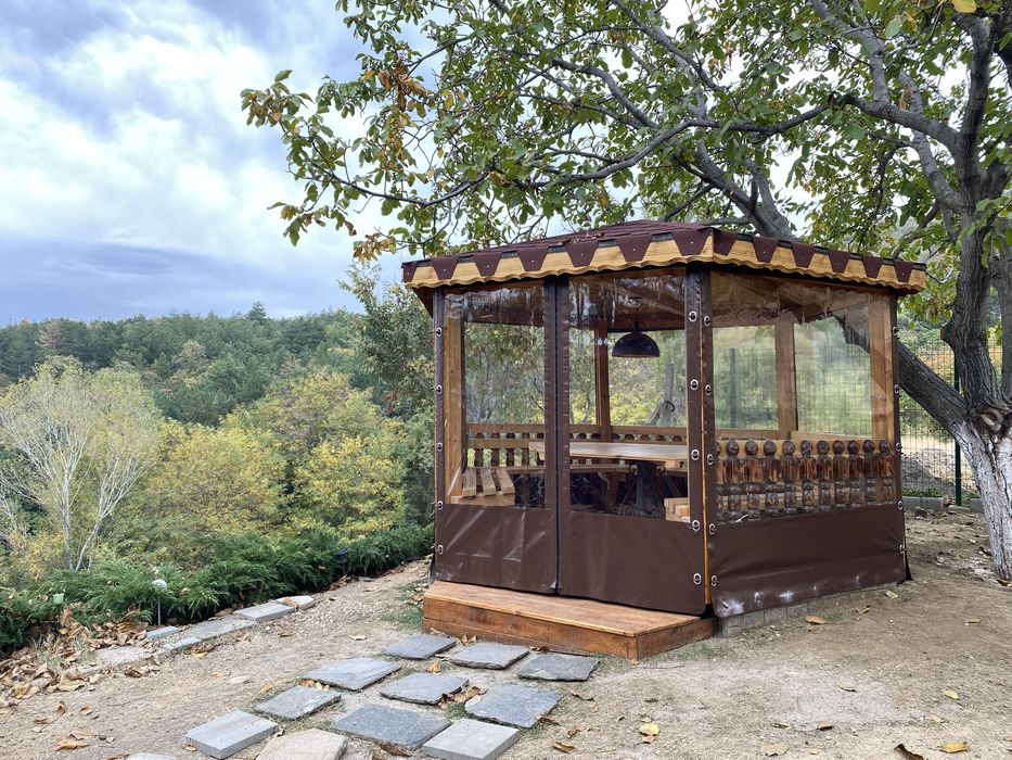 Ветроупорни завеси кристал винил PVC тенти сенници брезент найлон