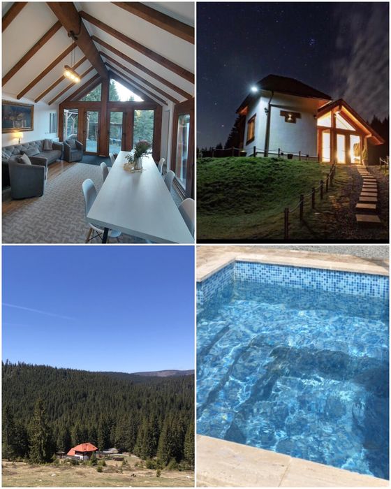 Liber 8/10 mai Cabana de inchiriat integral fara vecini ciubar piscina incalzita Poiana Horea Belis Cluj marisel Garda  munti apuseni 4 camere 5 bai
