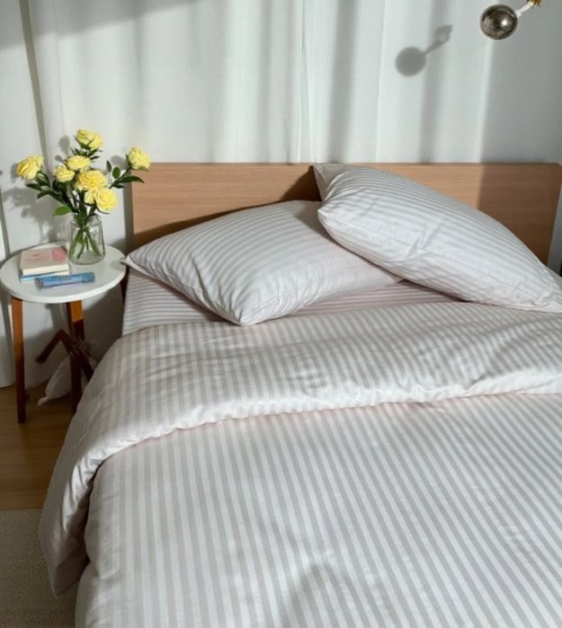 Луксозен спален комплект от памучен сатен – НОВ