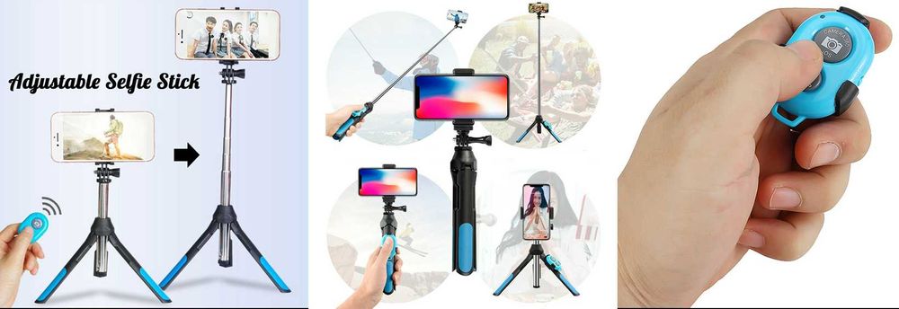 Selfie Stick 3 in 1 telecomanda bluetooth Go Pro iPhone X, Samsung Nou