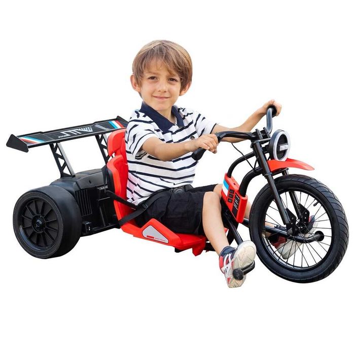 Tricicleta electrica cu functie Drift Kinderauto BJSX2338 2x 250W RED