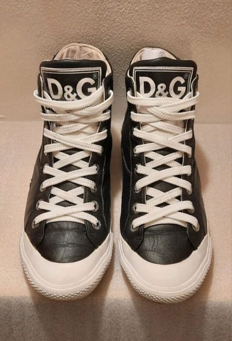 Sneakers Inalti - Barbati - D&G - Dolce & Gabbana Piele Naturală Vitel, Mărimea 40 Originali