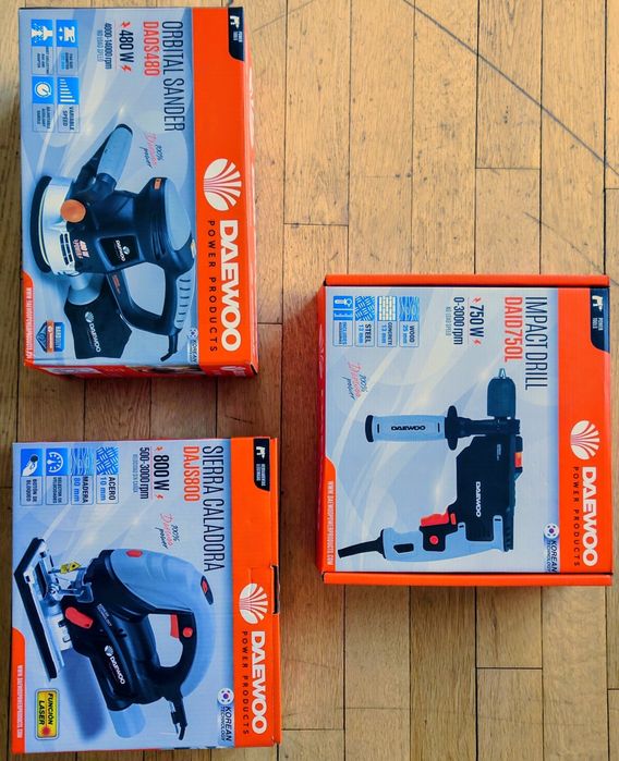 Сет Daewoo 3 машини и BOSCH IXO 6 в кутия+приставка тирбушон Bosch IXO